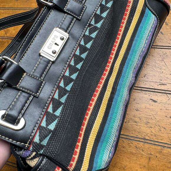 CHAPS‎ multicolored shoulder bag western boho - Picture 4 of 7